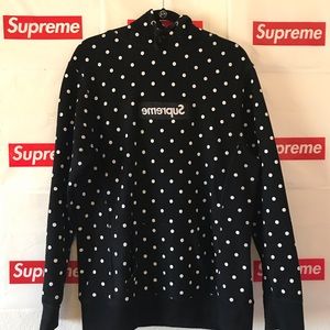 2012 supreme x cdg polka dot hoodie